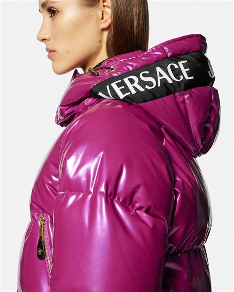 versace puffer jacket gold|versace windbreaker jacket.